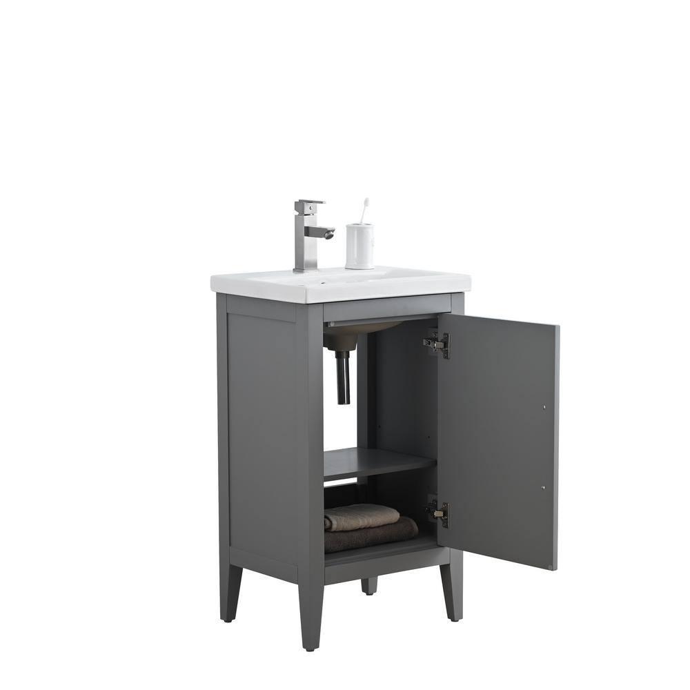 20'' Single Bathroom Vanity with Ceramic Top