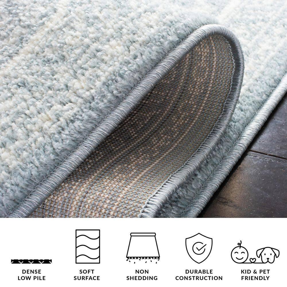 Adirondack ADR108 Power Loomed Area Rug - Slate/Ivory - 6'x6' - Safavieh.