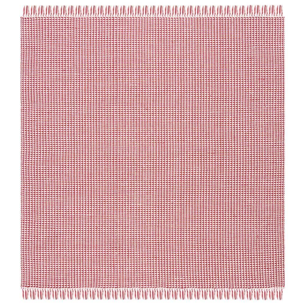 Montauk MTK340 Hand Woven Indoor Accent Rug - Ivory/Red - 4'x4' - Safavieh