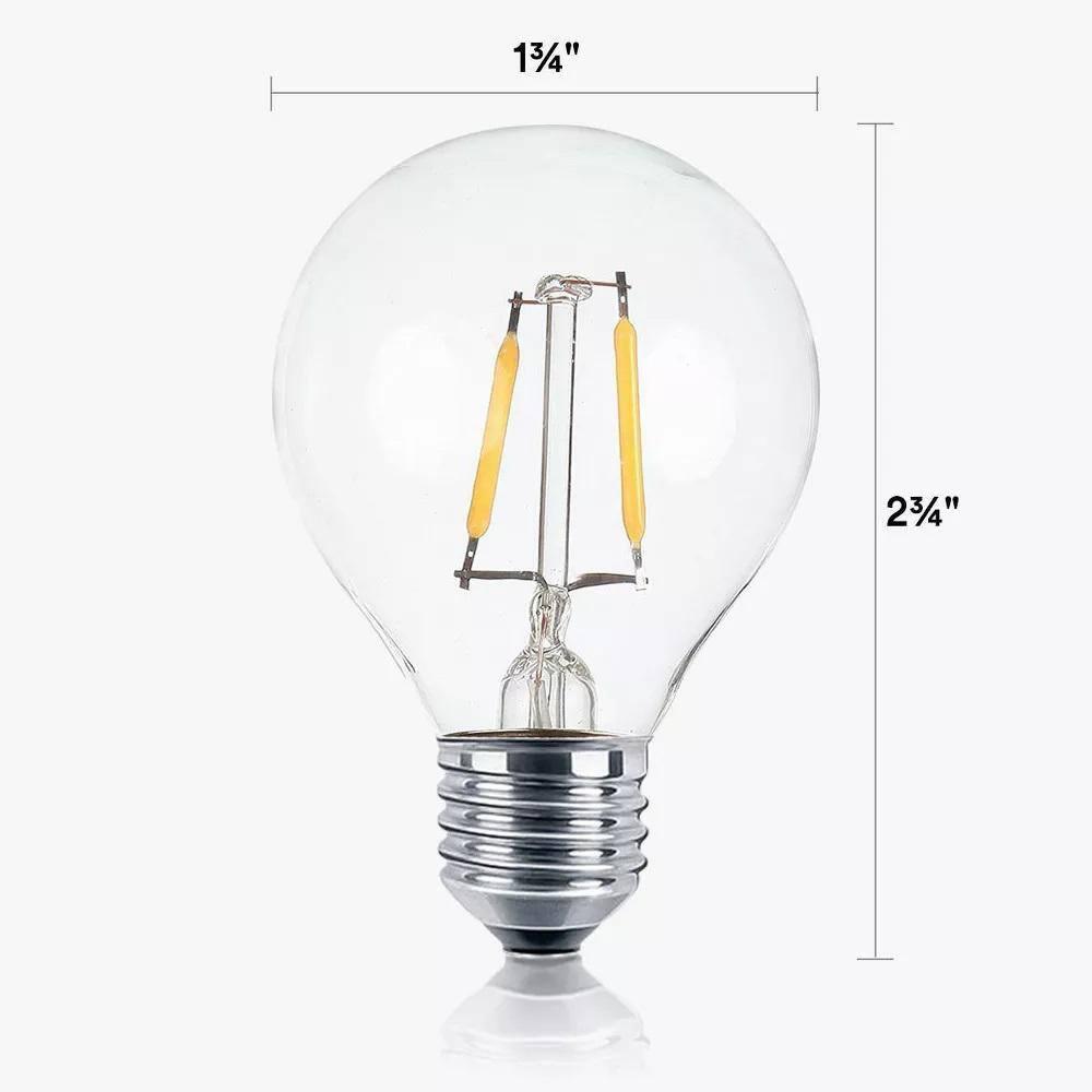 Brightech Ambience Pro 15pk 1-Watt 2700K G40 Dimmable E17 LED Vintage Edison LED Light Bulbs