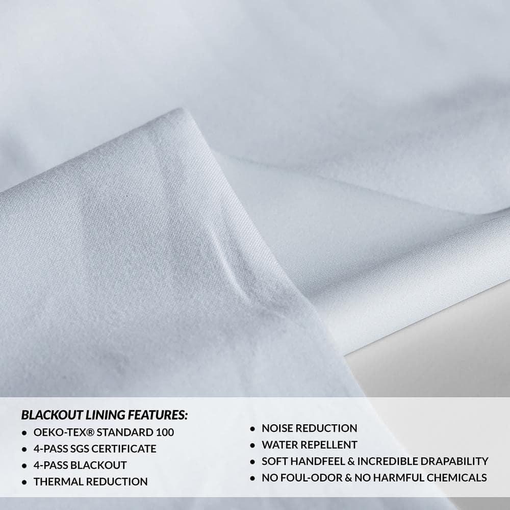 Signature Destination Slate Faux Linen Blackout Curtain (1 Panel), Destination Slate, 50W X 96L