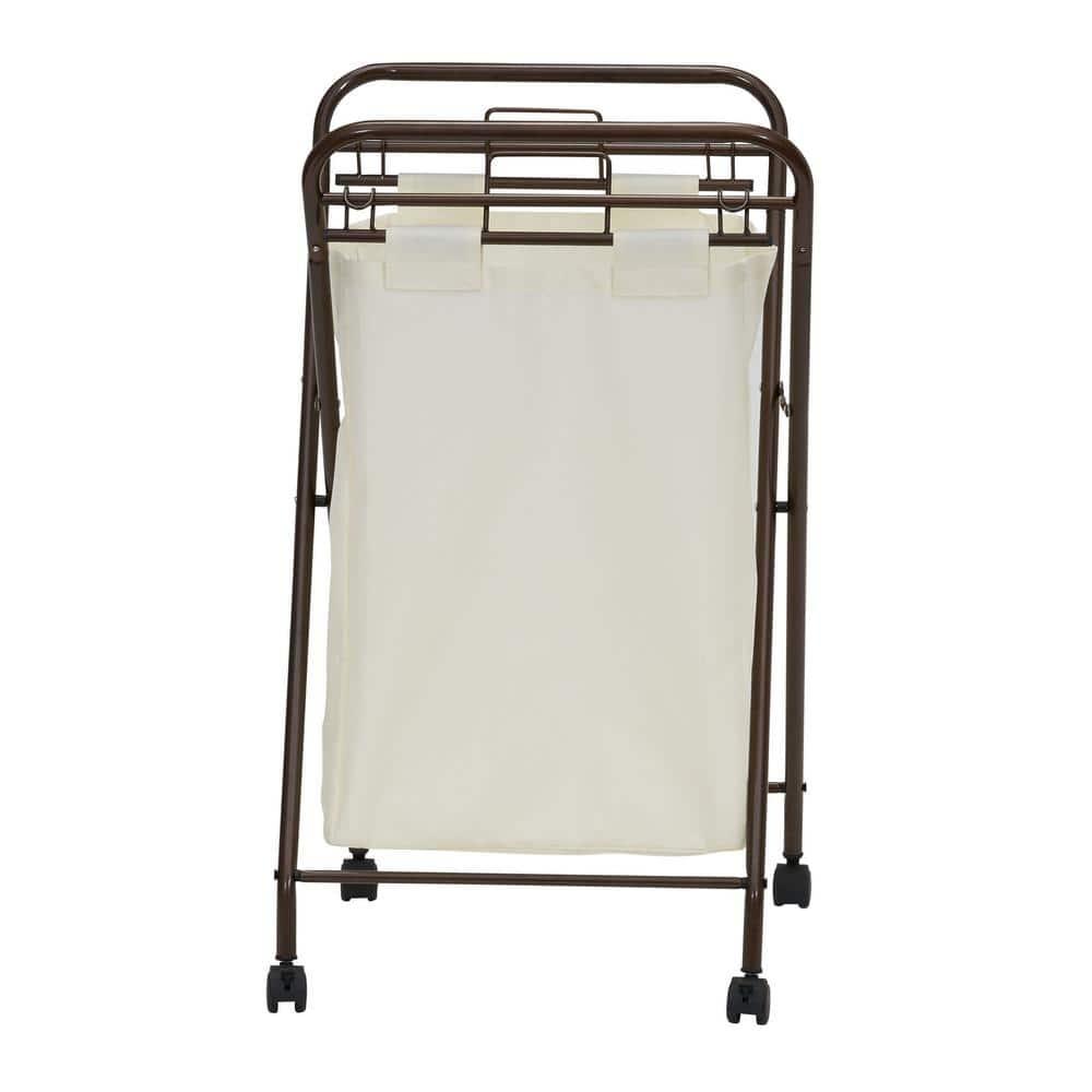 Household Essentials Rolling Laundry Hamper with Handles
