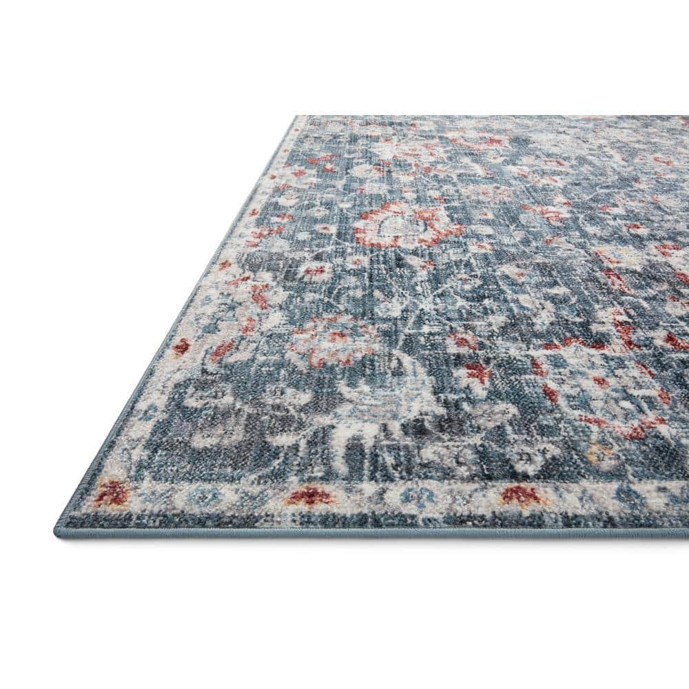 Loloi II Cassandra Collection CSN-04 Blue / Rust Oriental Area Rug 6'-7" x 9'-3"