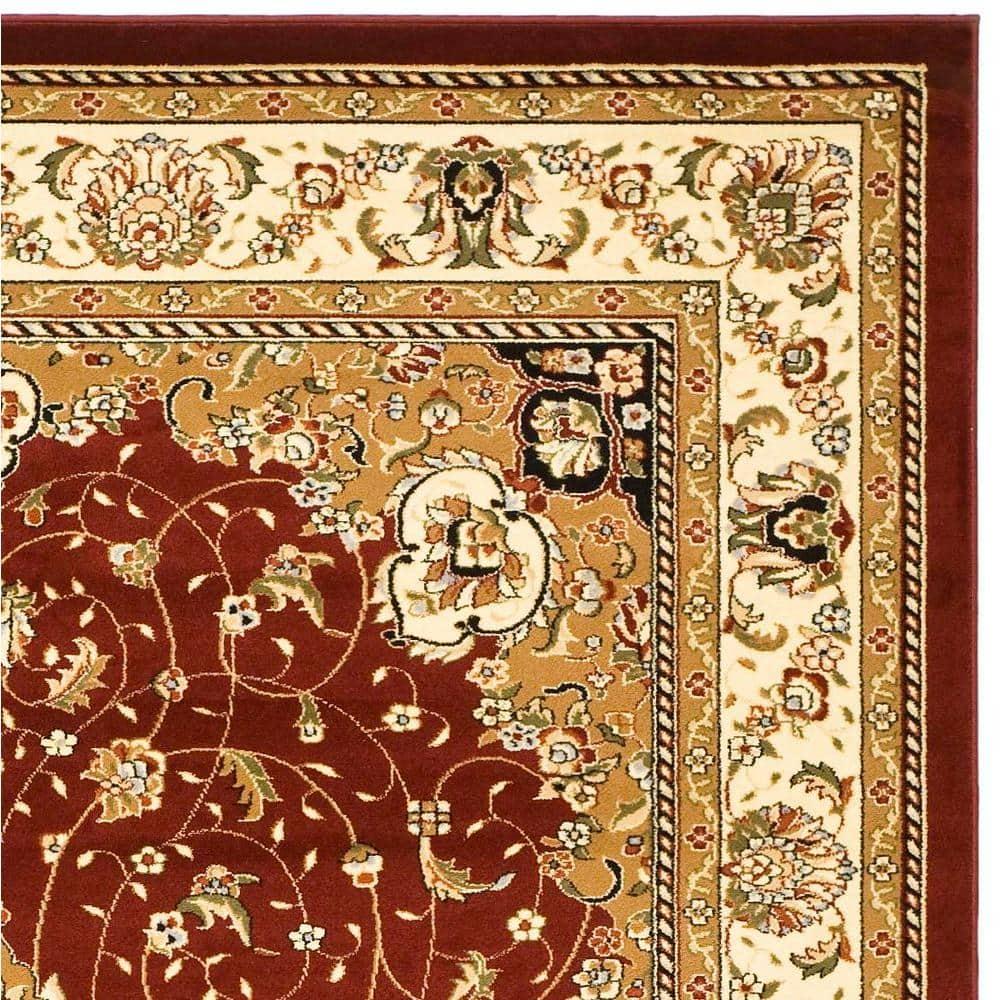 Lyndhurst LNH329 Power Loomed Area Rug - Red/Ivory - 8'x11' - Safavieh