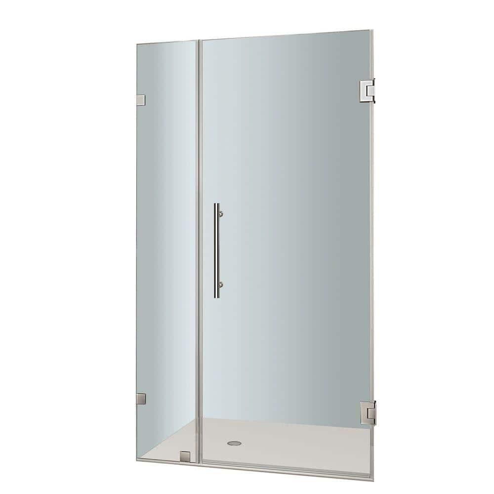Nautis 30" x 72" Hinged Completely Frameless Shower Door