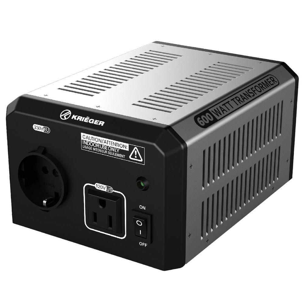 K KRIËGER 600 Watt Voltage Transformer, 220V to 110V, 110V to 220V, Step Up Step Down Voltage Converter, MET Approved Under UL, CSA