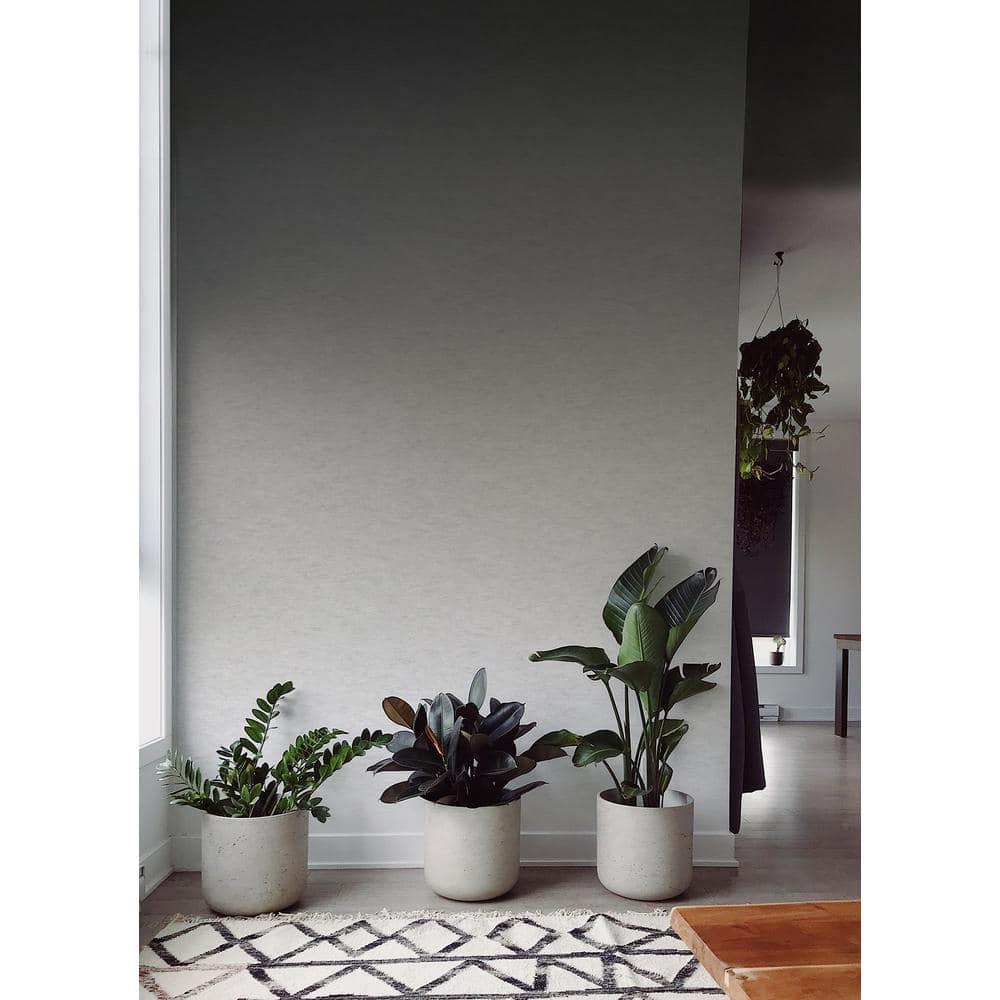RoomMates Aura Ombre Peel and Stick Wallpaper Mural Charcoal: Self-Adhesive Vinyl, Abstract Design, 15.4 Sq Ft Coverage