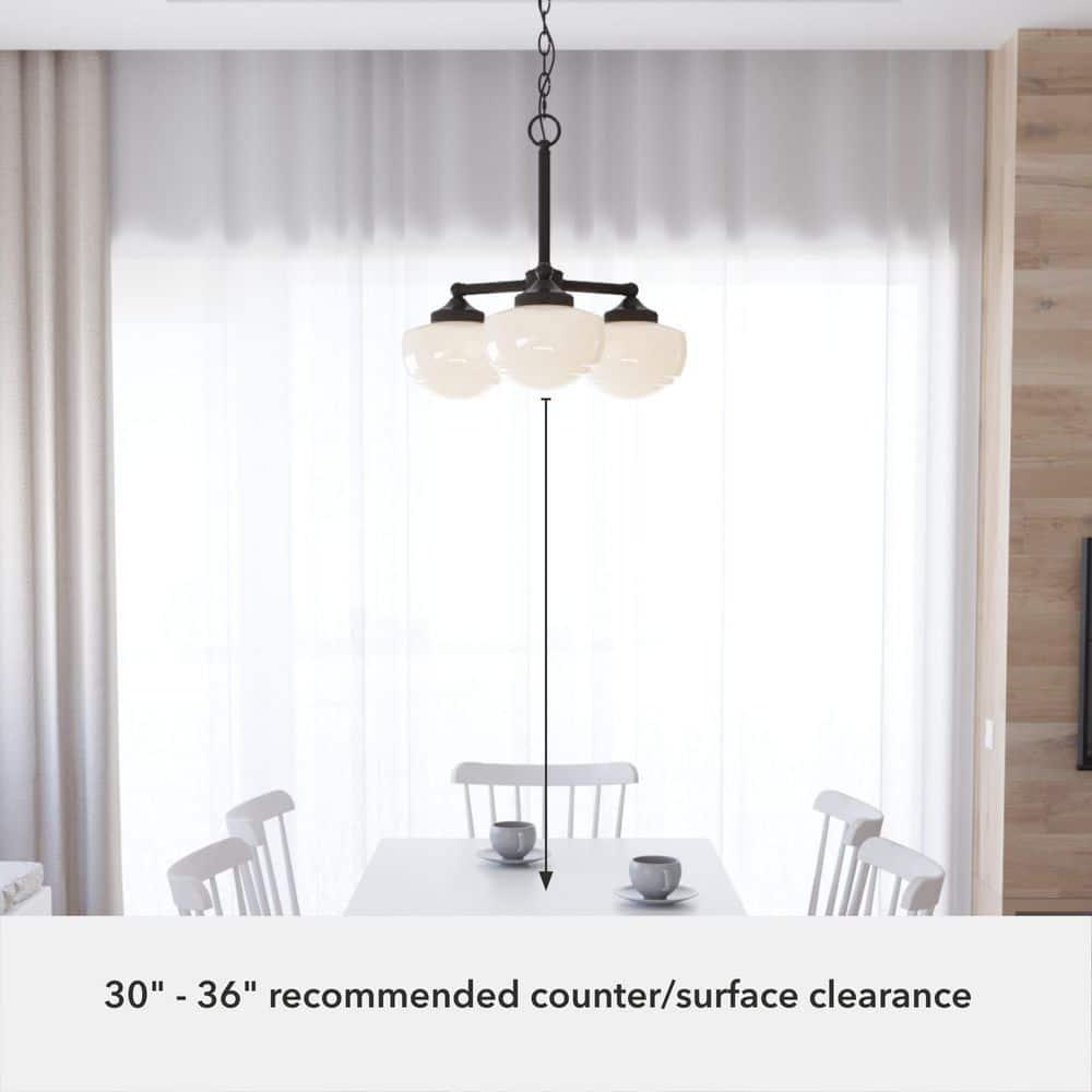 Hunter Fan Hunter Saddle Creek 3 Light Chandelier Ceiling Light Fixture