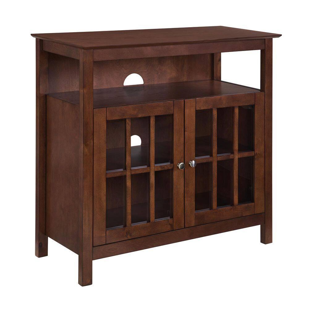 Convenience Concepts Designs2Go Big Sur Highboy TV Stand in Espresso Wood Finish