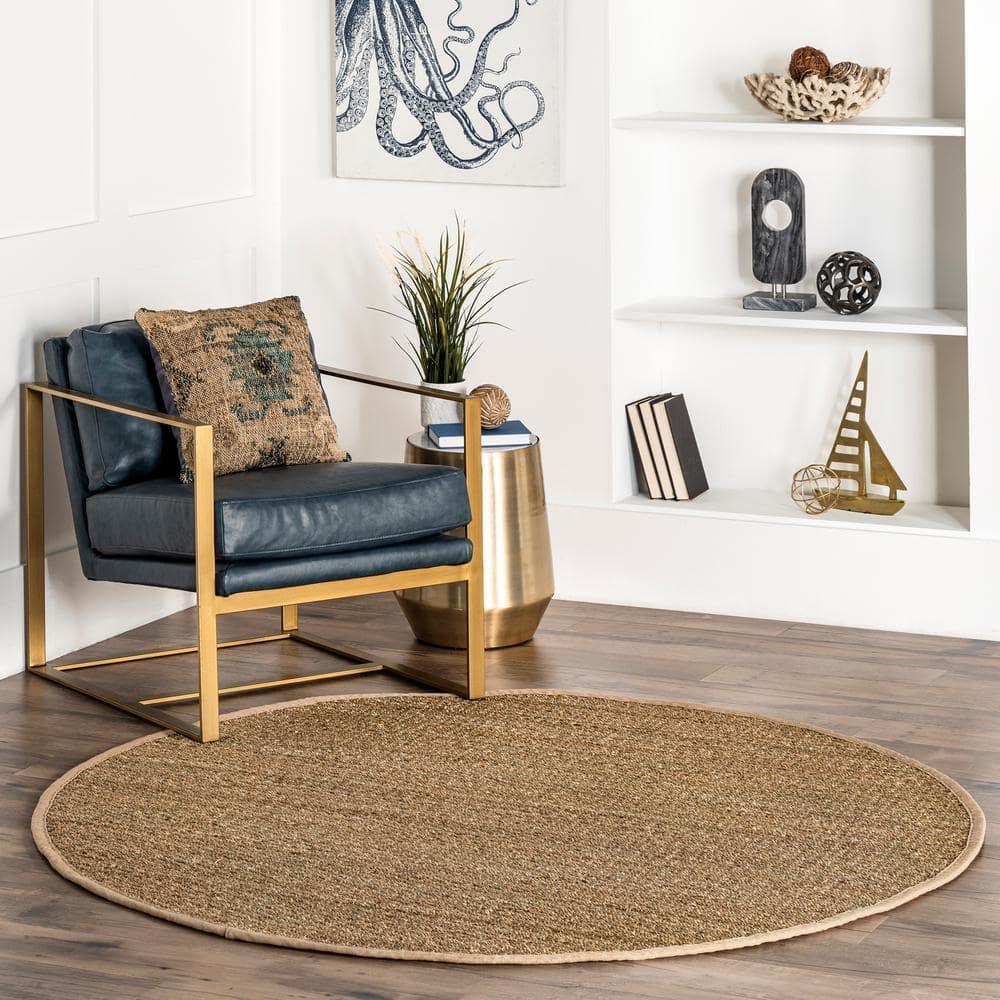 Nuloom Elijah Farmhouse Seagrass Indoor Area Rug, Round 4', Beige