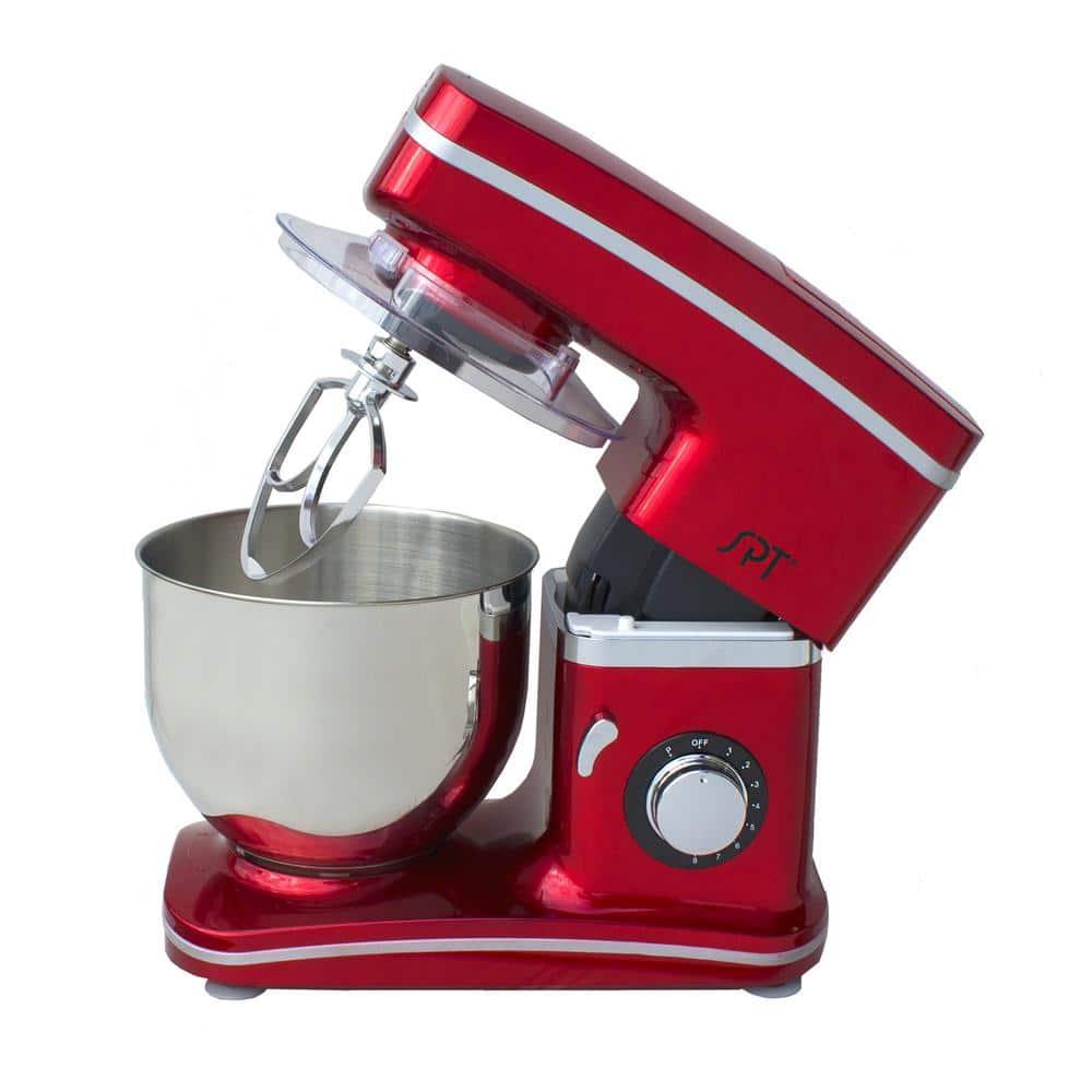 SPT  8-Speed Stand Mixer, Red