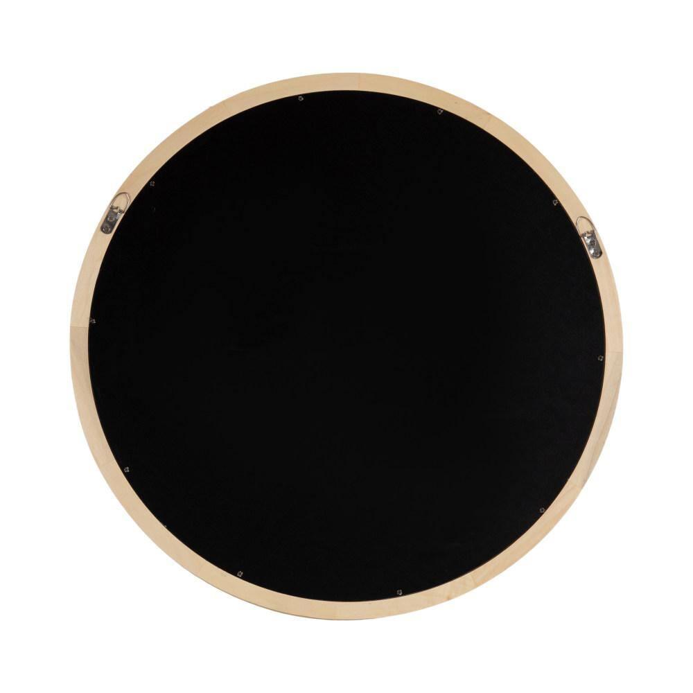 Kate and Laurel Hatherleig Round Wood Round Mirror, 24" Diameter, Natural