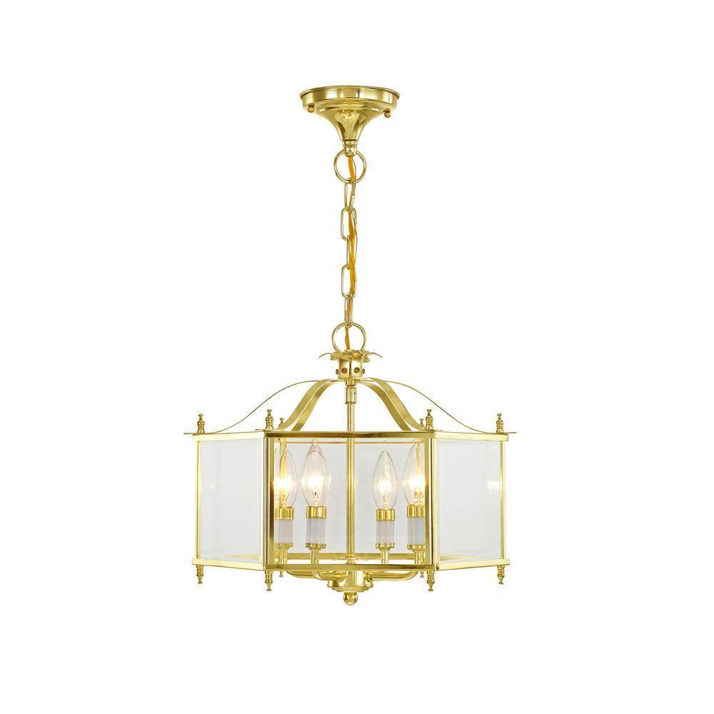Livex Lighting Livingston 4 - Light Pendant in  Polished Brass
