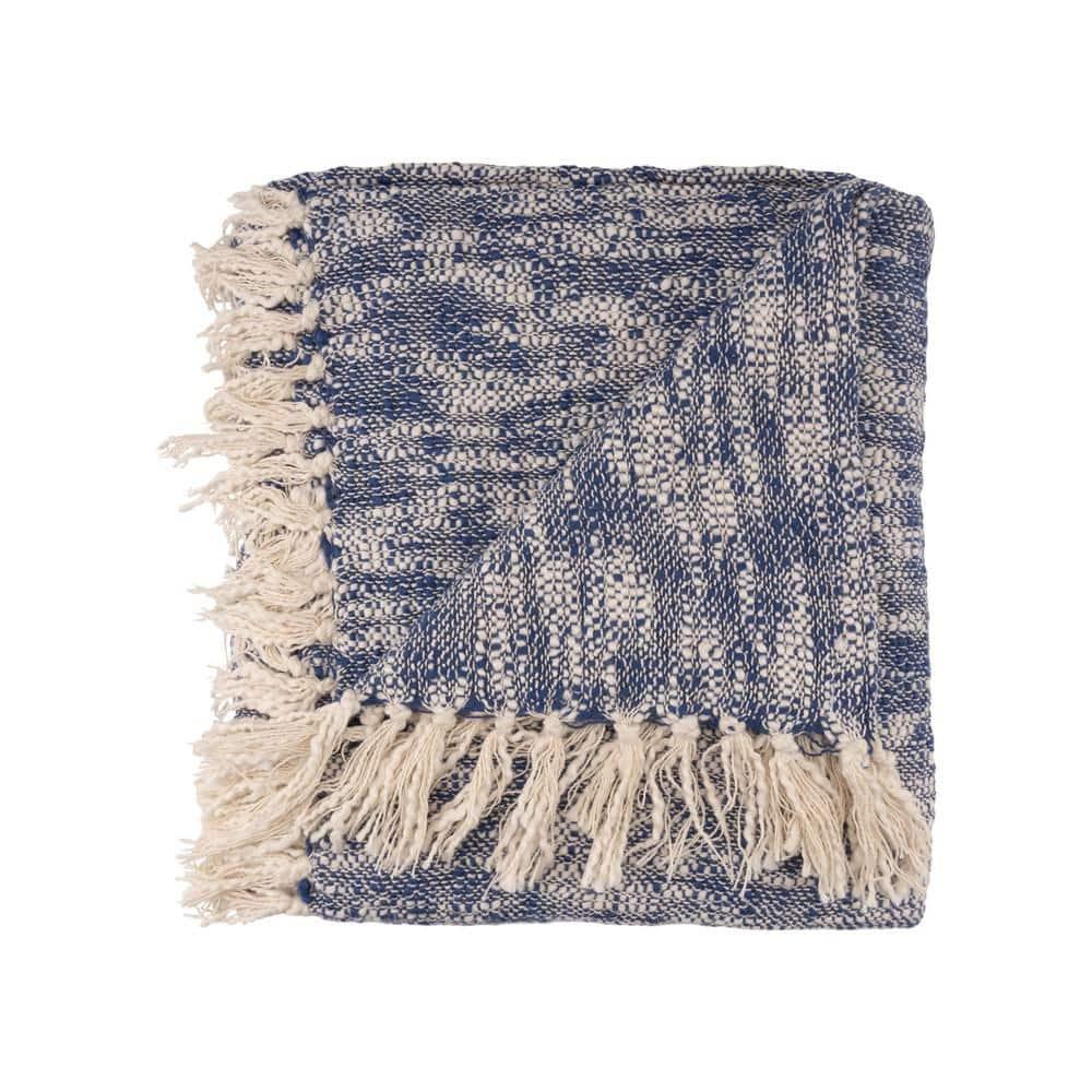Handmade Solid 100% Cotton Woven Throw Blanket