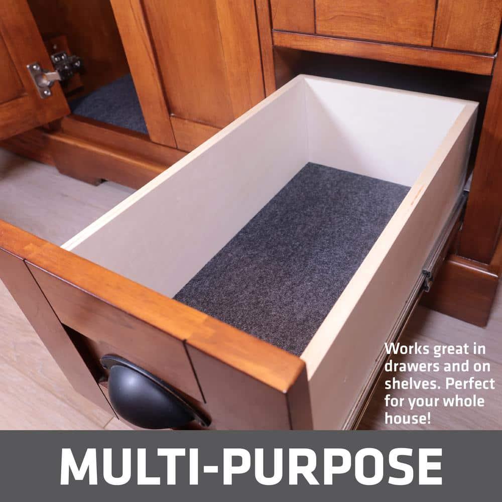 Drymate XL Under Sink Mat, Protective Cabinet Liner For Kitchen & Bathroom - Absorbent, Waterproof, Machine Washable (24”x59”) (Charcoal) (USA Made)