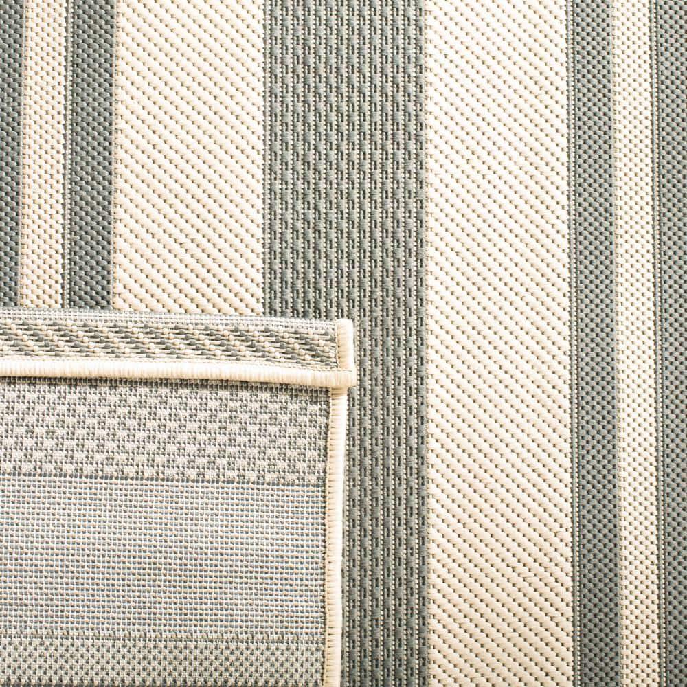 Courtyard CY6062 Power Loomed Indoor/Outdoor Area Rug - Grey/Bone - 4'x4' - Safavieh.