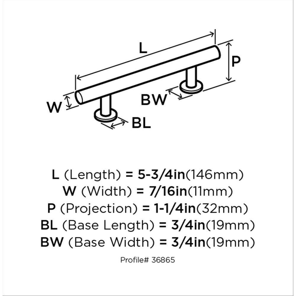 Amerock Radius 3-3/4 inch (96mm) Center-to-Center Champagne Bronze Cabinet Pull