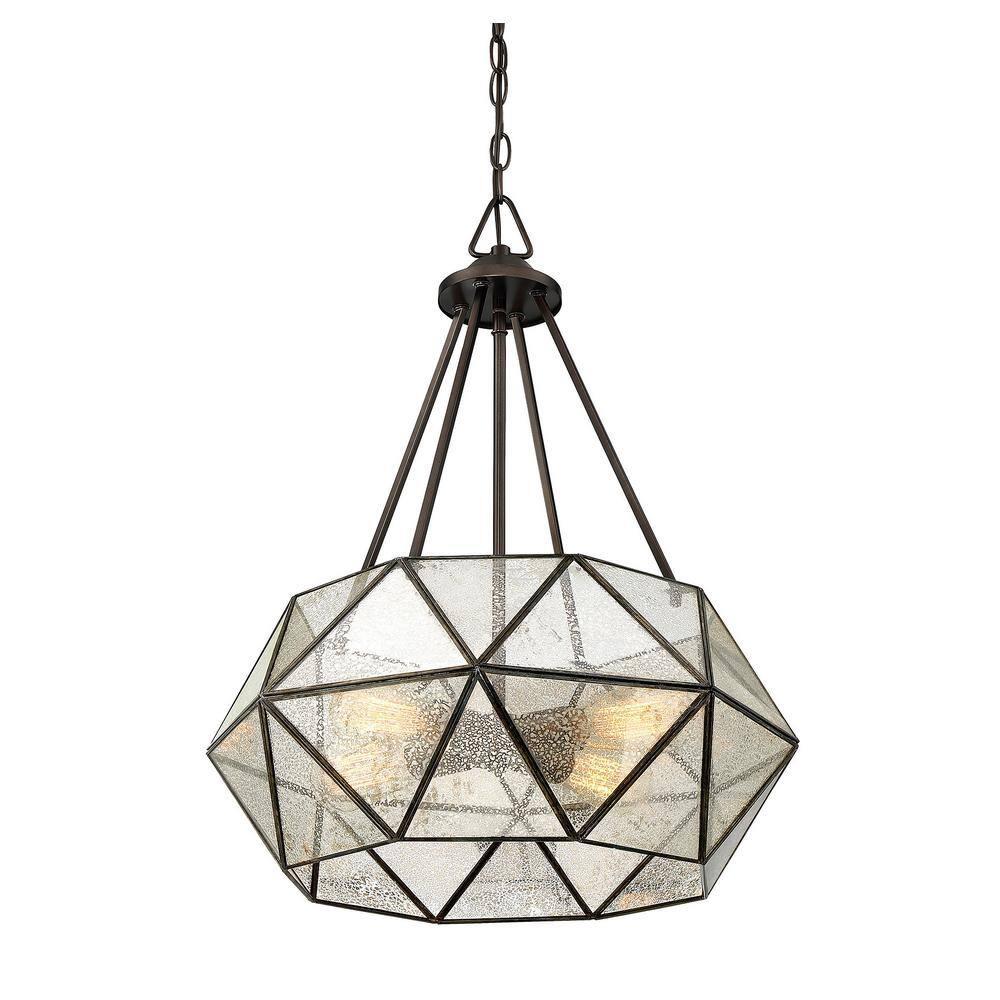 Sky 4 Light Metal Dimmable Geometric Chandelier