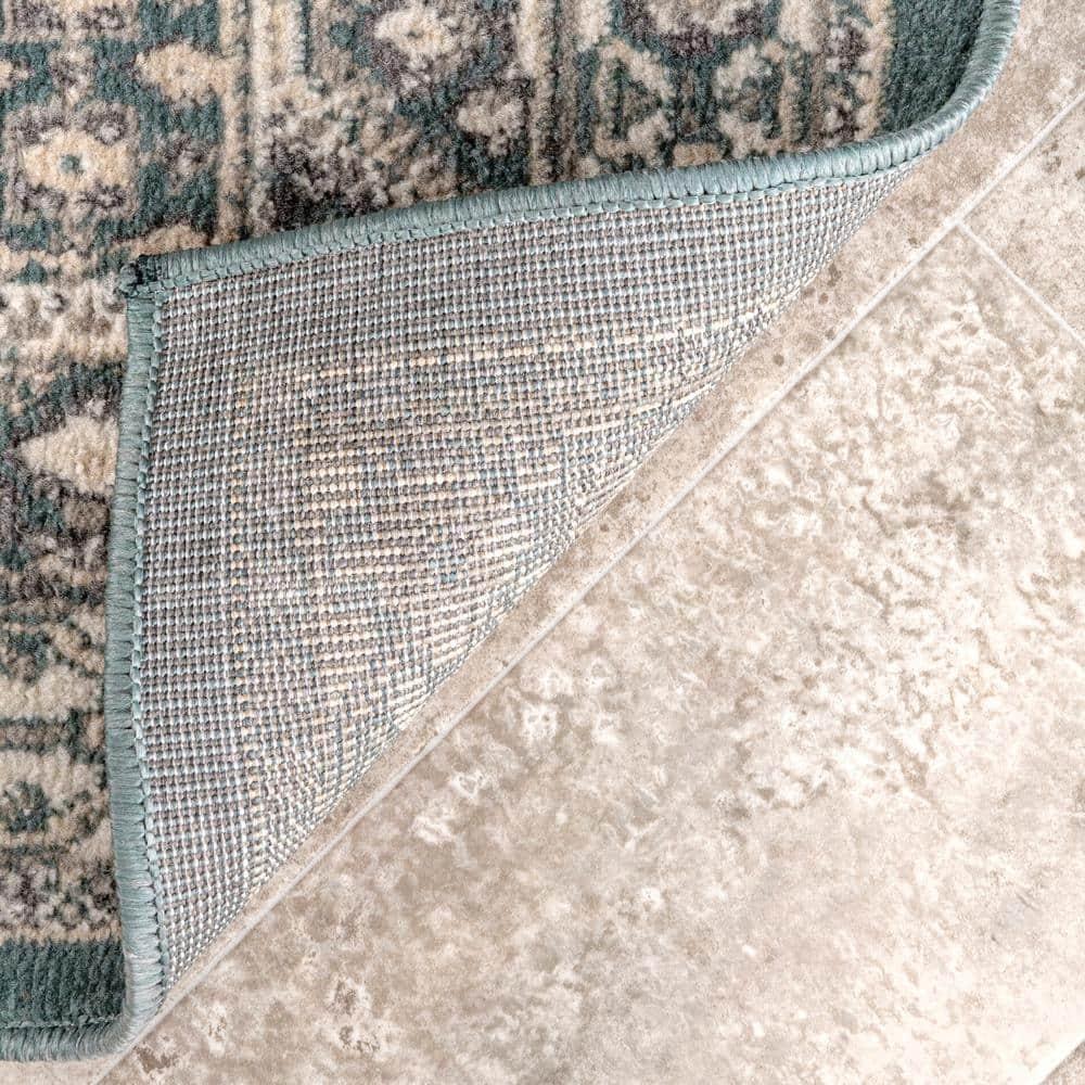 Nuloom 4x6 Becca  Tiled Indoor Area Rug, Blue, Faded Transitional Design, Stain Resistant, BedroomLiving Room, Kitchen,