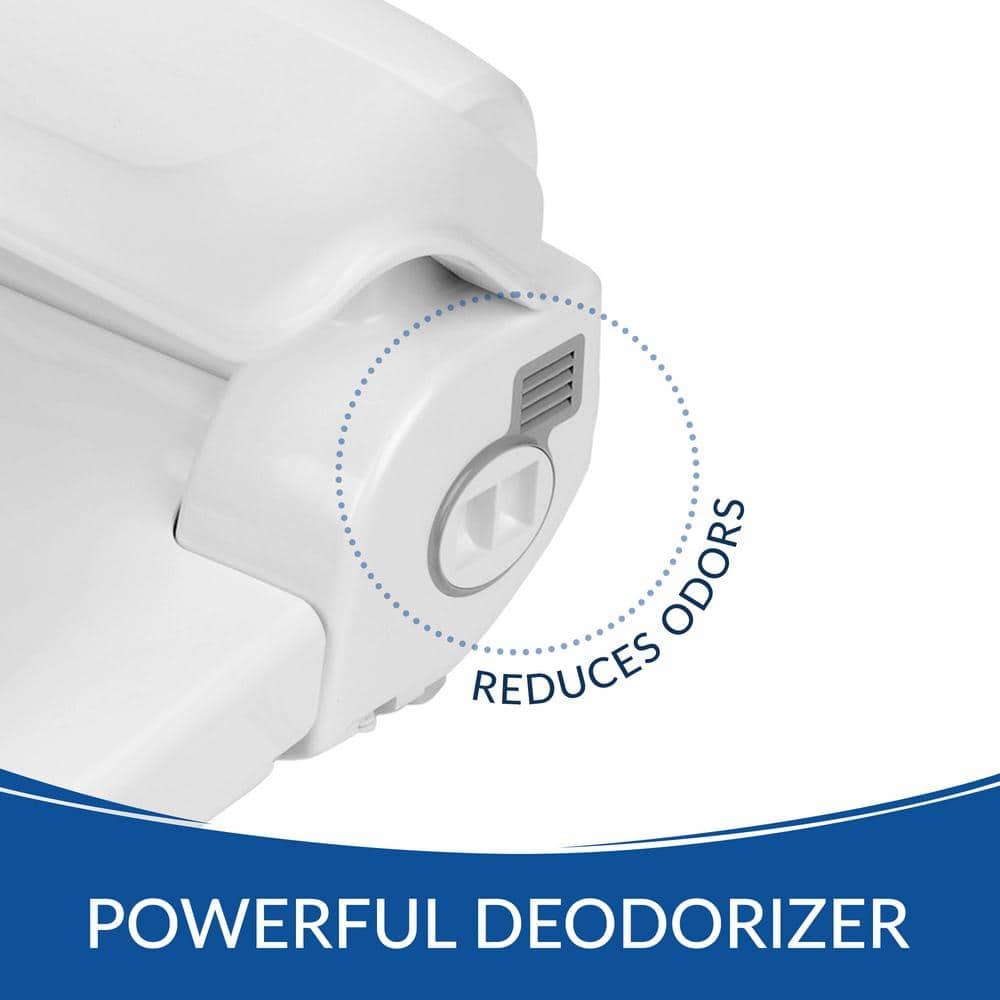 Bio Bidet by BEMIS 7ZBB1000R DRY BB1000 Round Bidet Toilet Seat, Electric, Warm Water with Air Dryer + 6 Bidet Towels