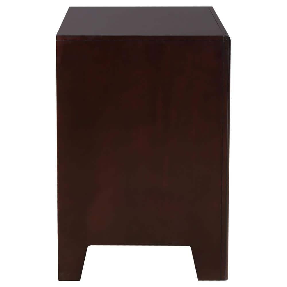 Coaster Contemporary Style Nightstand, Cappuccino Finish