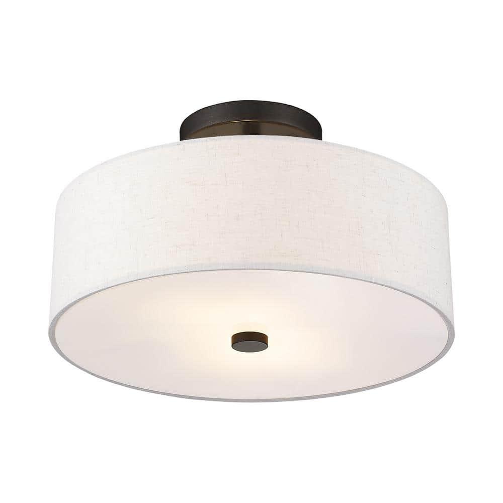 Livex Lighting Meridian 2 - Light Semi-Flush Mount in  English Bronze