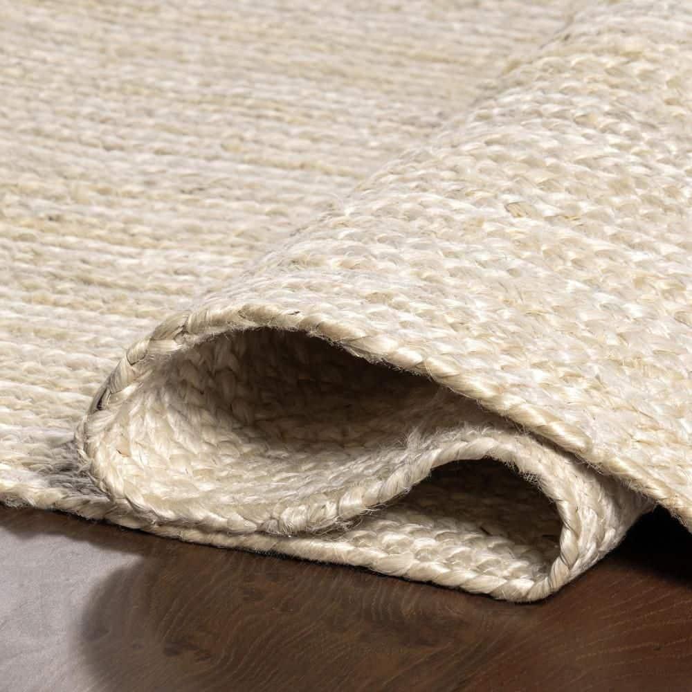 nuLOOM Rigo Hand Woven Farmhouse Jute Area Rug, 2' 3" x 4', Off-white