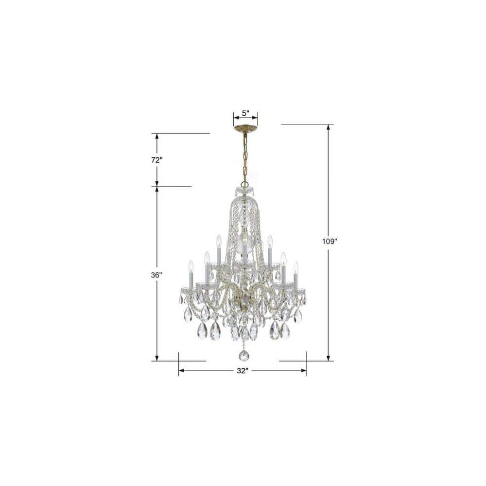 Crystorama Lighting - Ten Light Chandelier - Chandelier - Crystal - Five Light