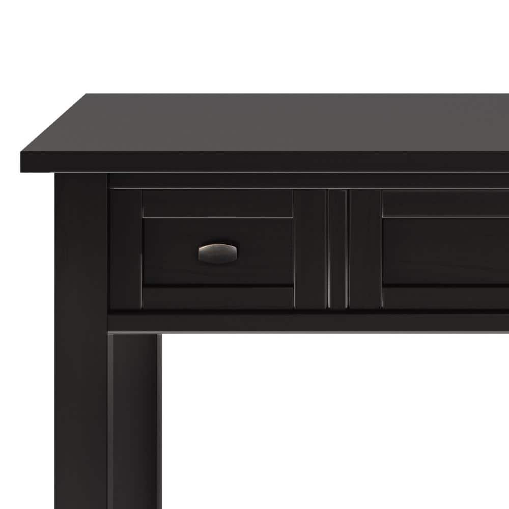 Simpli Home Warm Shaker 48"W Solid Wood Desk, Transitional Style with Keyboard Tray