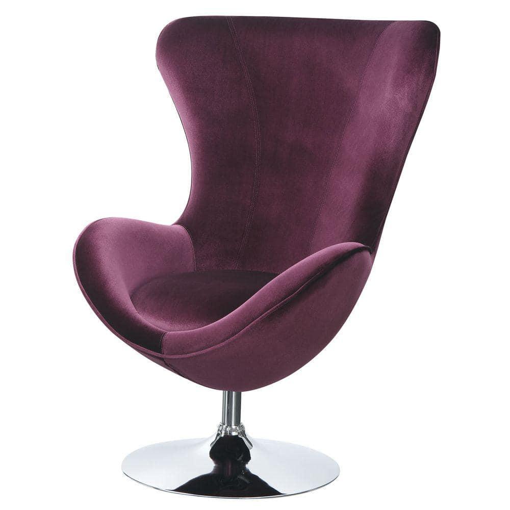 28'' Black Velvet Metal Circle Side Accent Chair