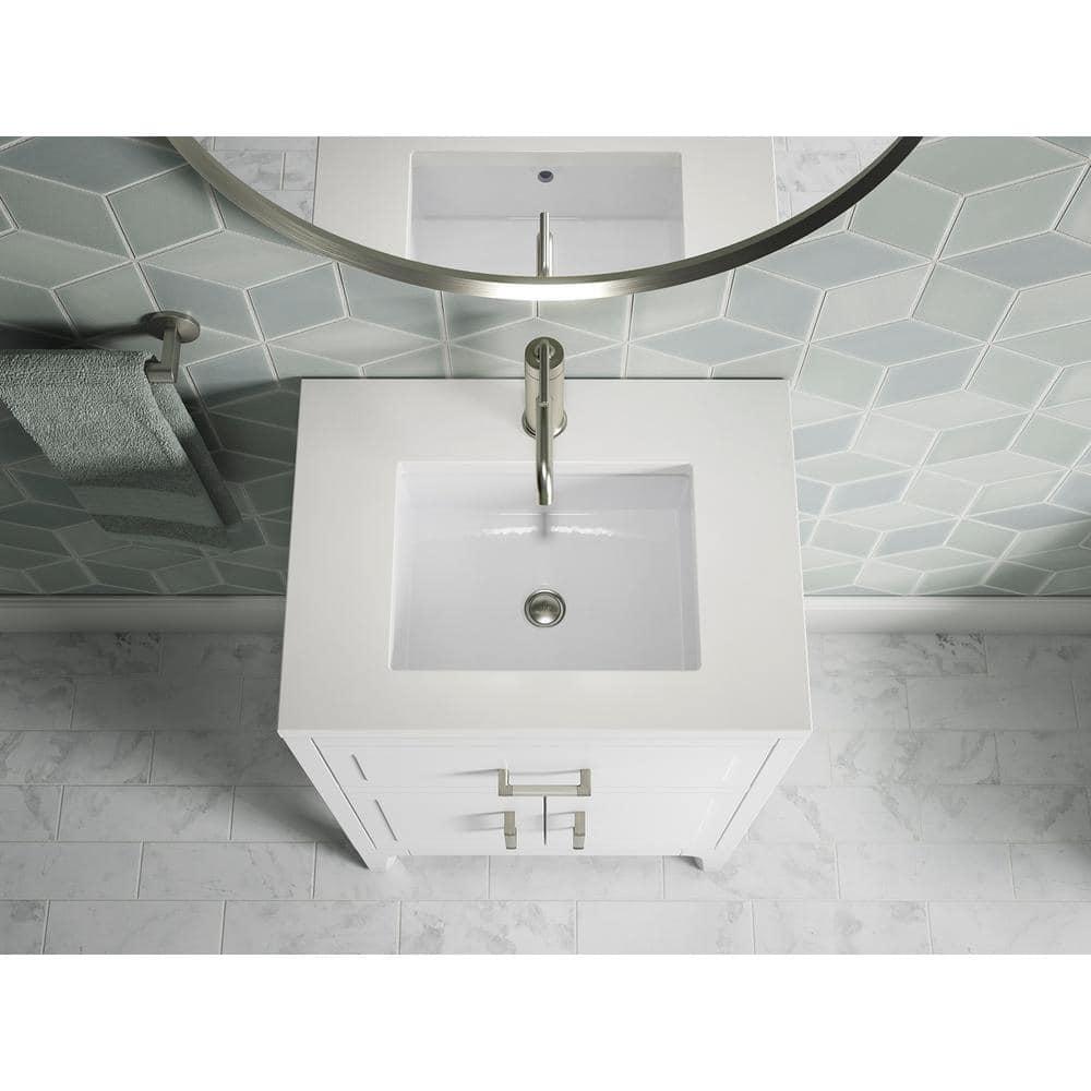 Seer 24" Freestanding Single Bathroom Vanity Cabinet with Sink and Quartz Top