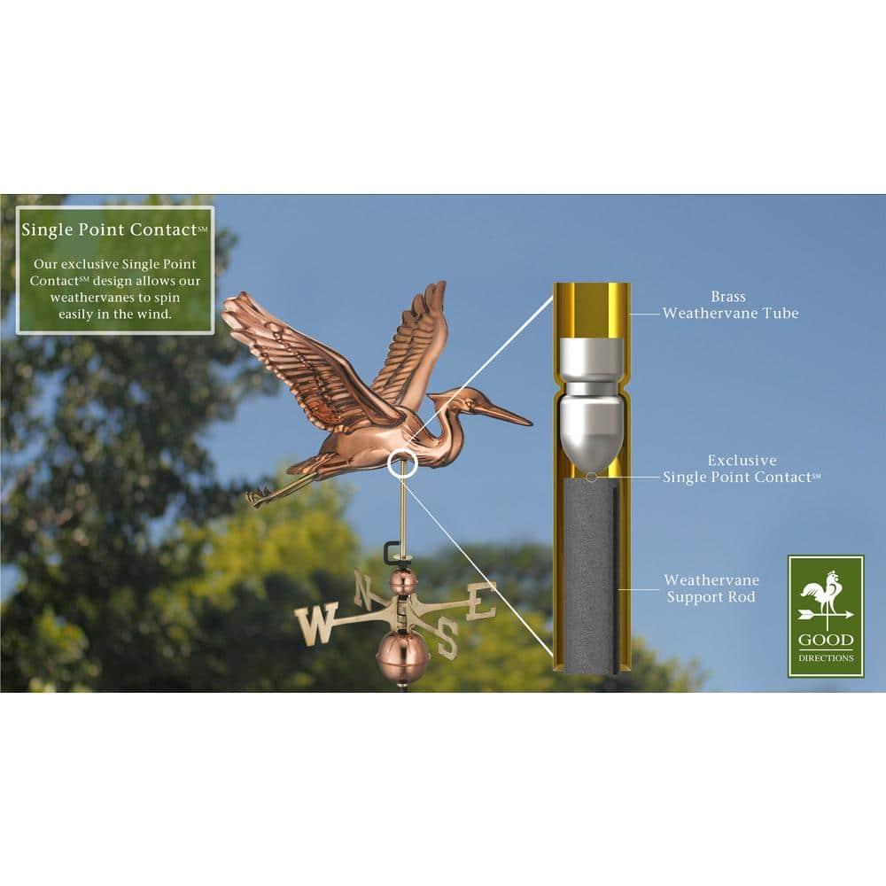Blue Heron Bird Copper Weathervane