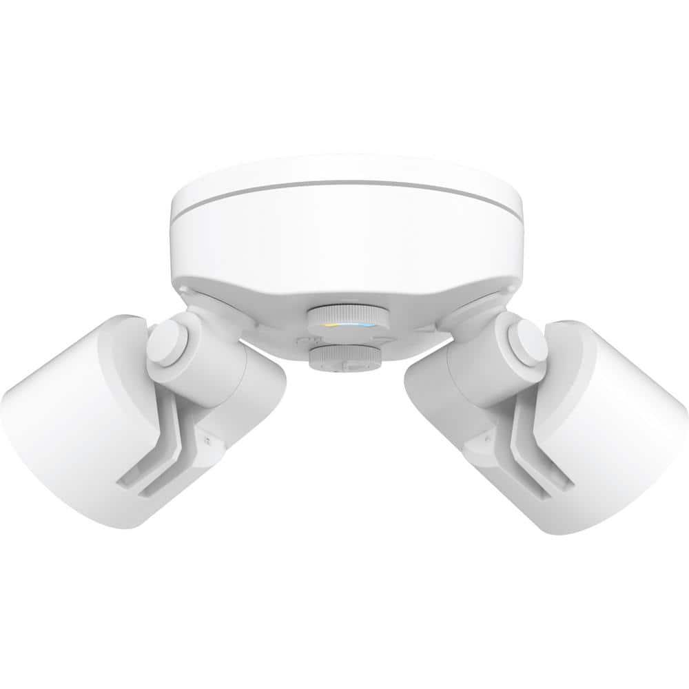 Lithonia Lighting 2 - Head Hardwired Dusk to Dawn Outdoor Security Flood Light with Motion Sensor