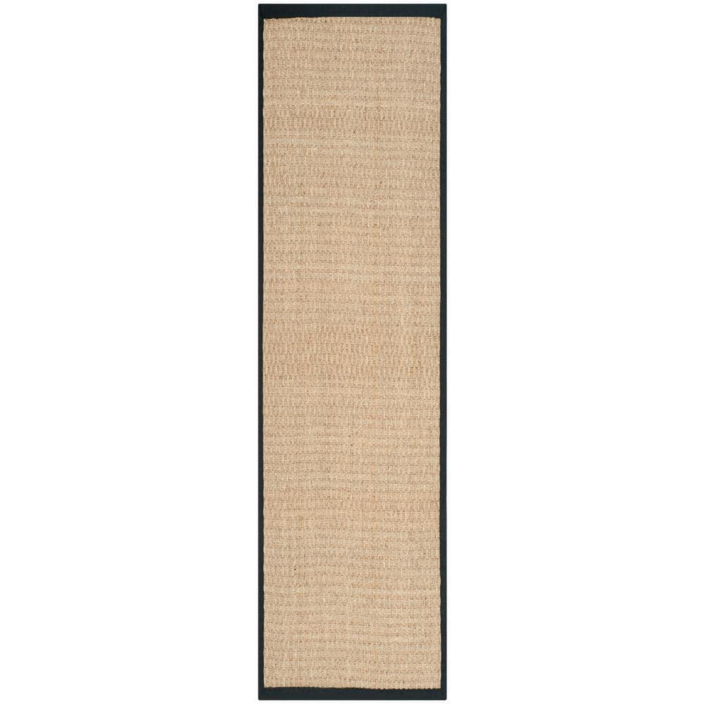Natural Fiber NF114 Power Loomed Indoor Runner Rug - Natural/Black - 2'6"x8' - Safavieh.
