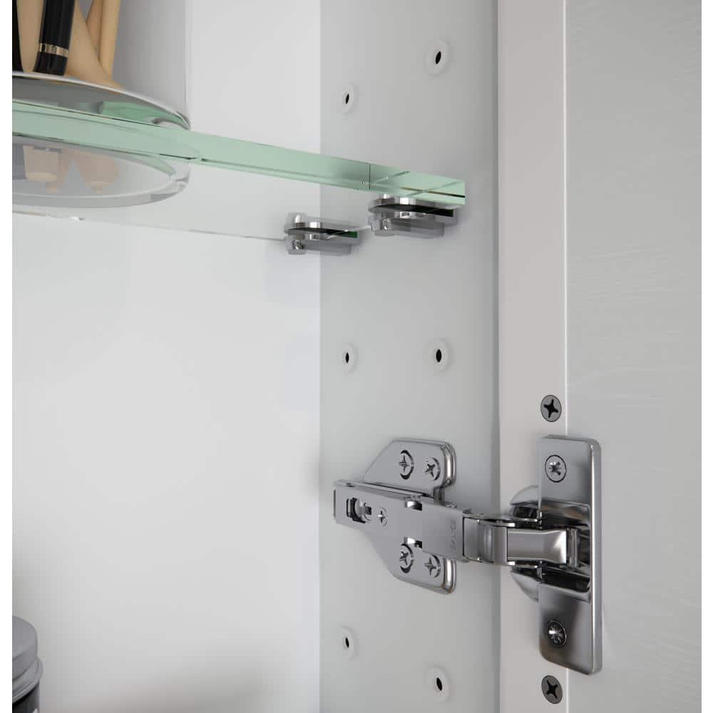 Stainless Steel Recessed Framed Single Door Medicine Cabinet with Adjustable Shelves
