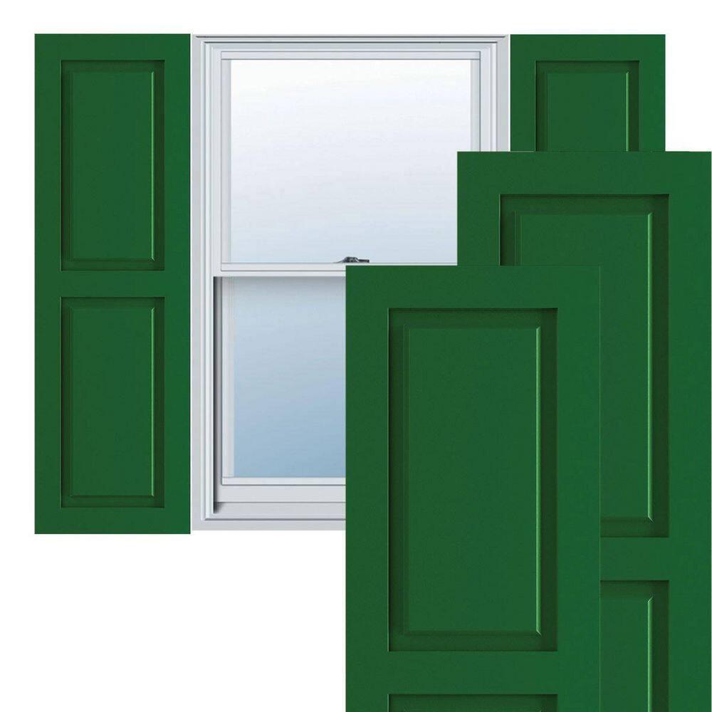 True Fit PVC Two Equal Raised Panel Shutters