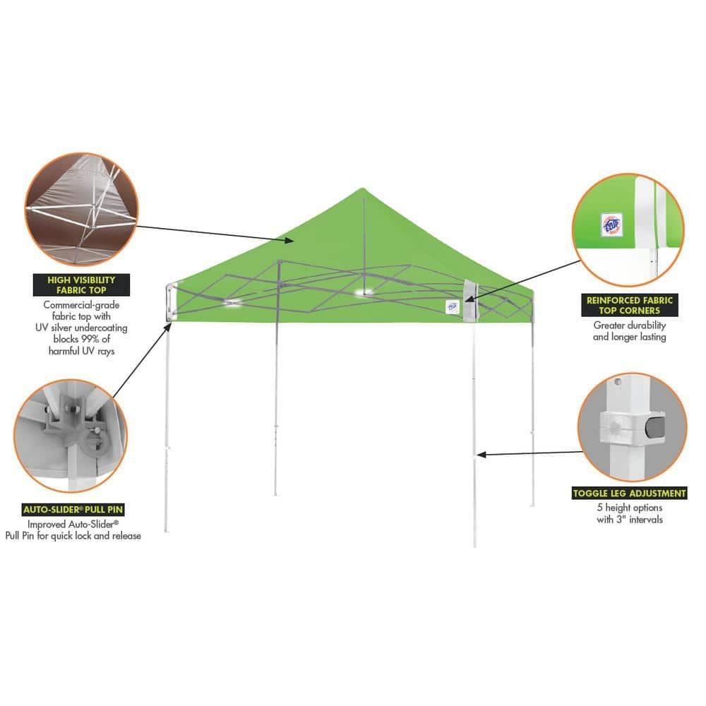 E-Z UP Vista 12 Ft. W x 12 Ft. D Steel Pop-Up Canopy