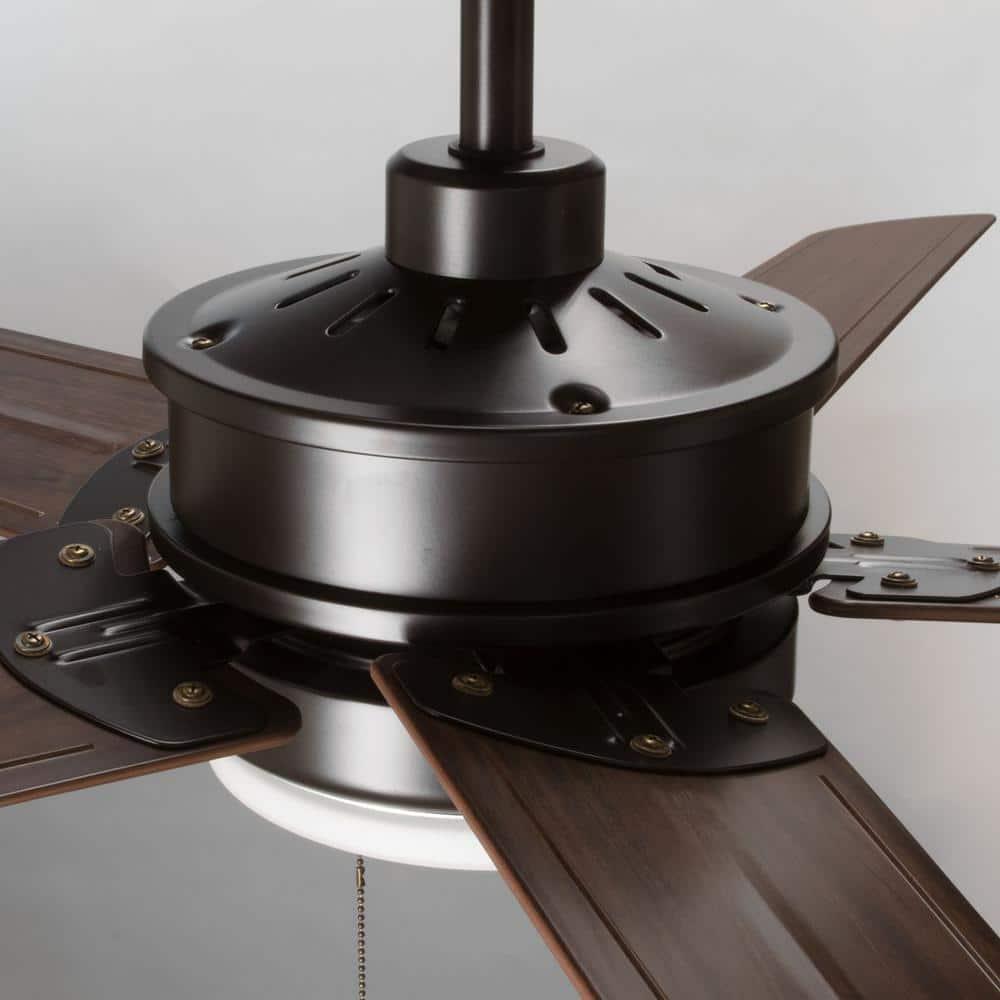 P2574-2030K-Progress Lighting-Whirl - Wide - Ceiling Fan - 1 Light - Damp Rated in Transitional style - 60 Inches wide by 15.88 Inches high-Antique