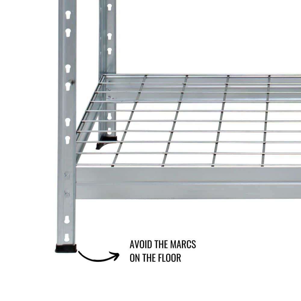 AR SHELVING Ar Shelving 5-Tier Galvanized Steel Garage Storage Shelving Unit in Silver with Wire Racks (35.4 in. W x 71 in. H x 18 in. D) NSF Certified