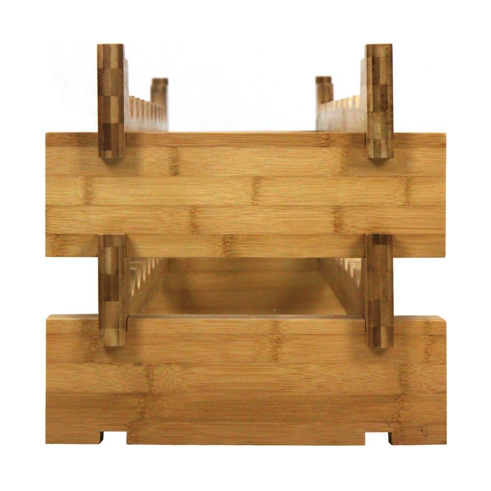 Ocean Star International Solid Wood Floor Wine Bottle Rack in Natural