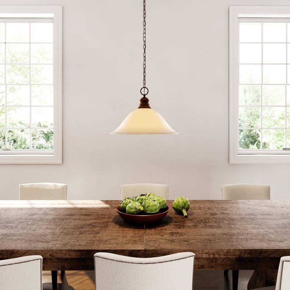 Nuvo 60-1276 - 1 Light  16"  Pendant w/ Champagne Linen Washed Glass