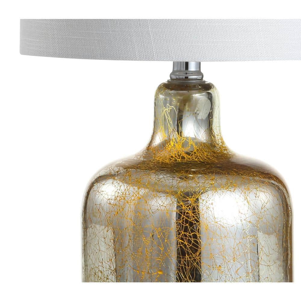 Gemma 19 in. Gold Glass Bell LED Table Lamp
