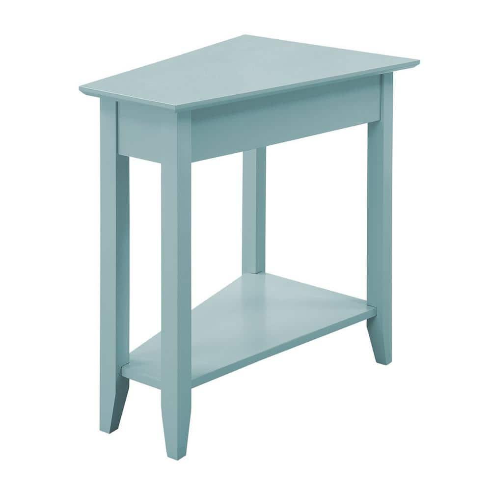 Convenience Concepts American Heritage Wedge End Table, Sea Foam Blue