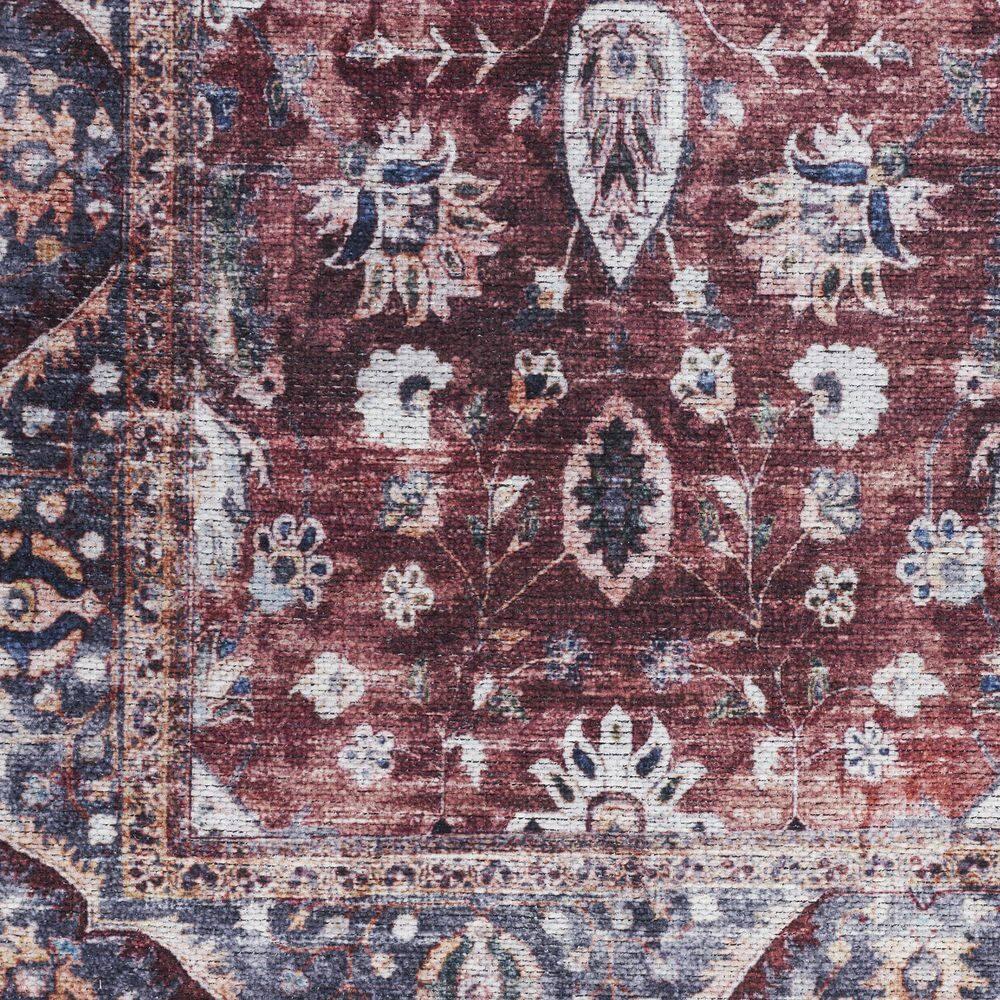 Nourison Washable Brilliance 5'3" x 7'3" Brick/Ivory Vintage Indoor Rug