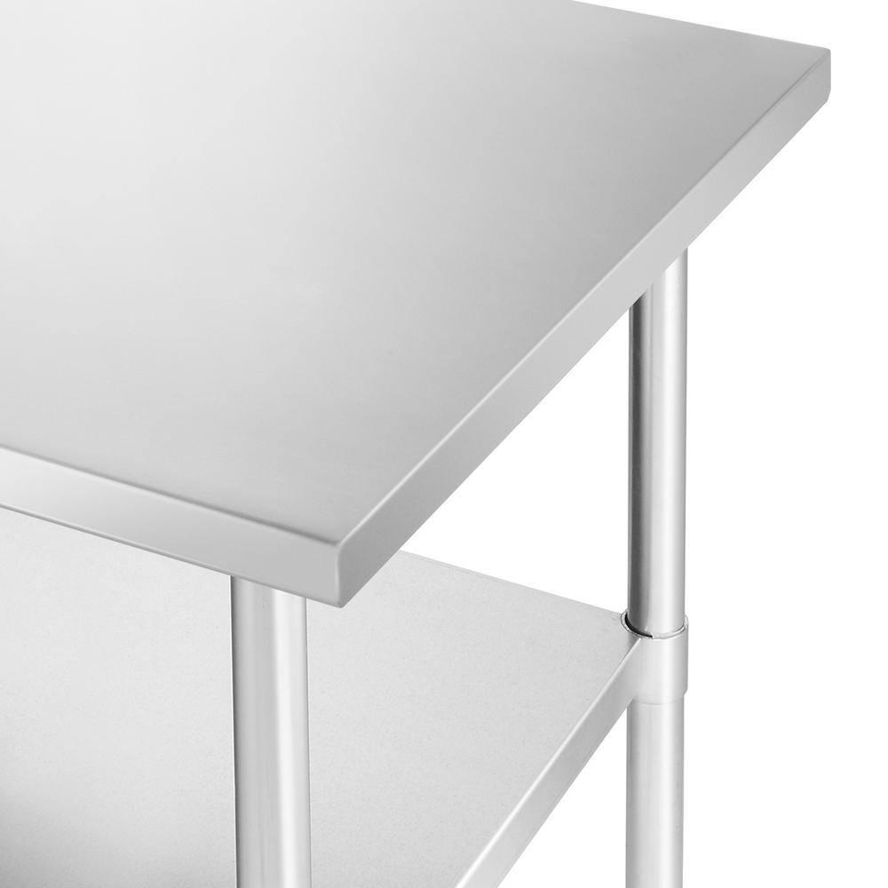 GRIDMANN 30" D x 34.5" H Stainless Steel Prep Station with Undershelf