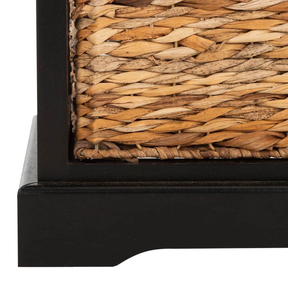 Halle Storage Side Table - AMH5738 - Distressed Black - Safavieh Couture