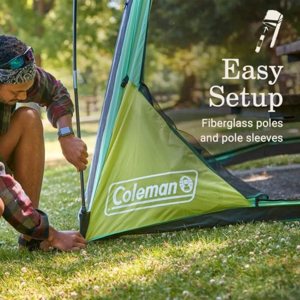 Coleman 86"x10' Skyshade 6 Person Screen Dome Canopy Beach Shelter Tent - Moss