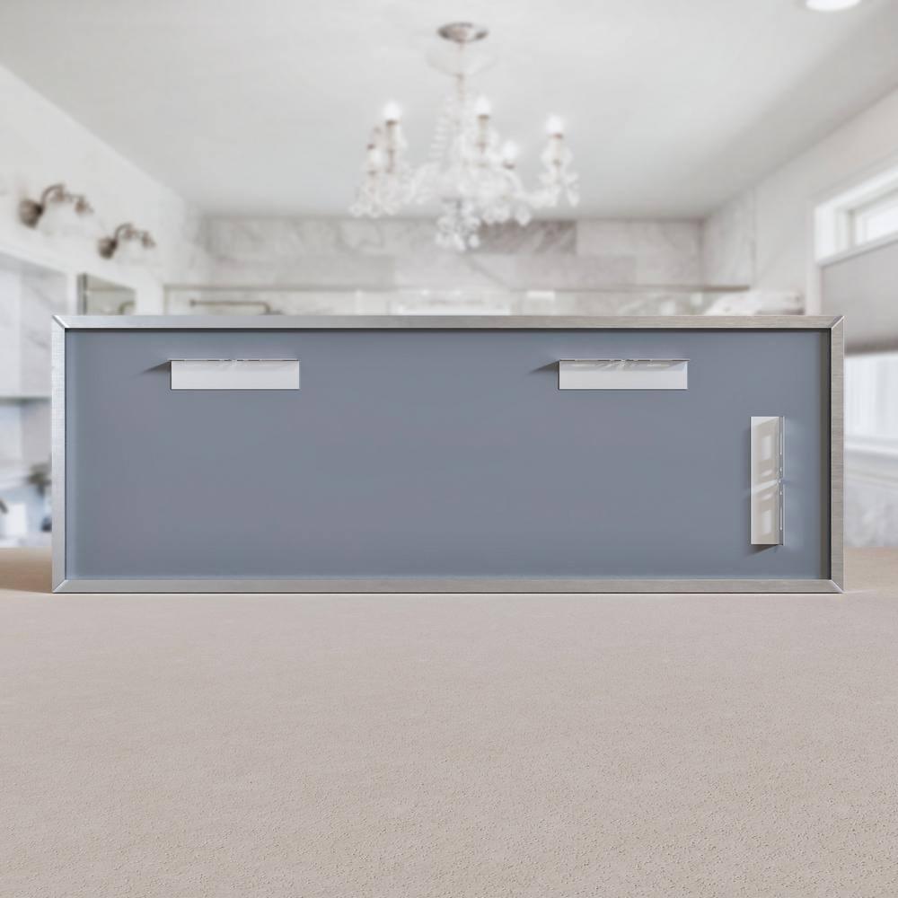 Eviva Sax 57X20 Brushed Metal Frame Bathroom Wall Mirror