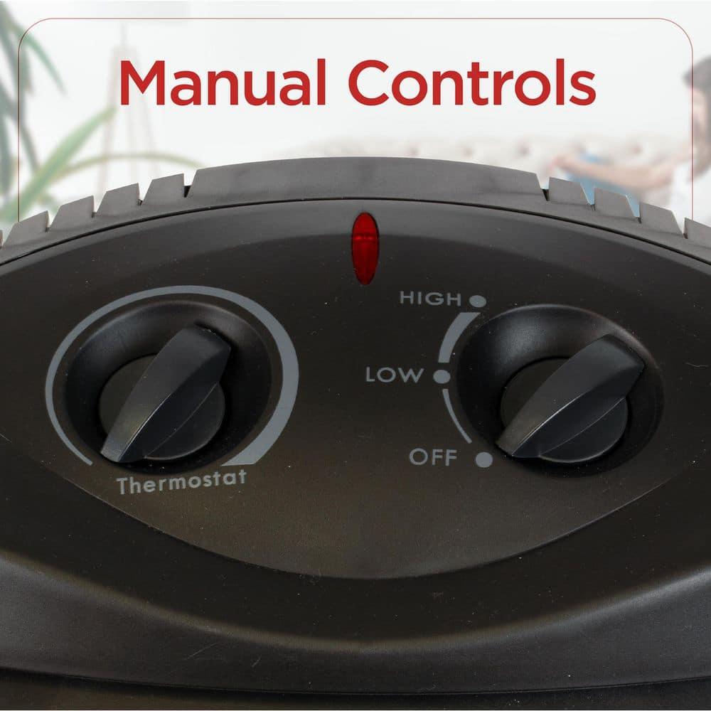 BLACK+DECKER Quartz 1500 Watt Electric Infrared Tower Heater with Manual Control