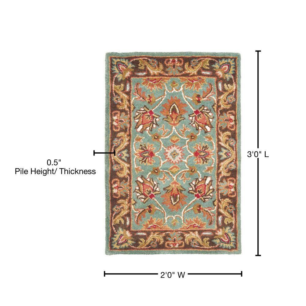 Heritage HG812 Handmade Accent Rug - 2'x3' - Blue/Brown - Safavieh